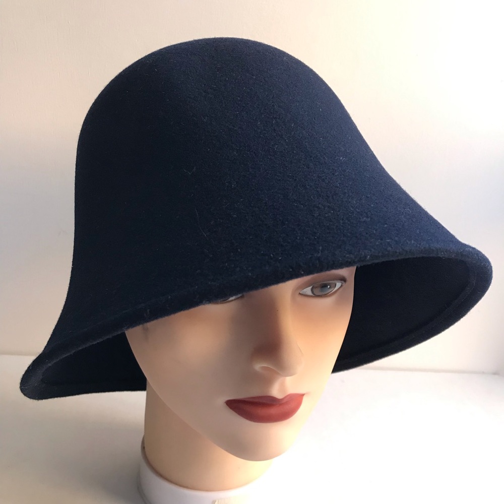Hat Cloche Cap Wool Blue NEW Stock